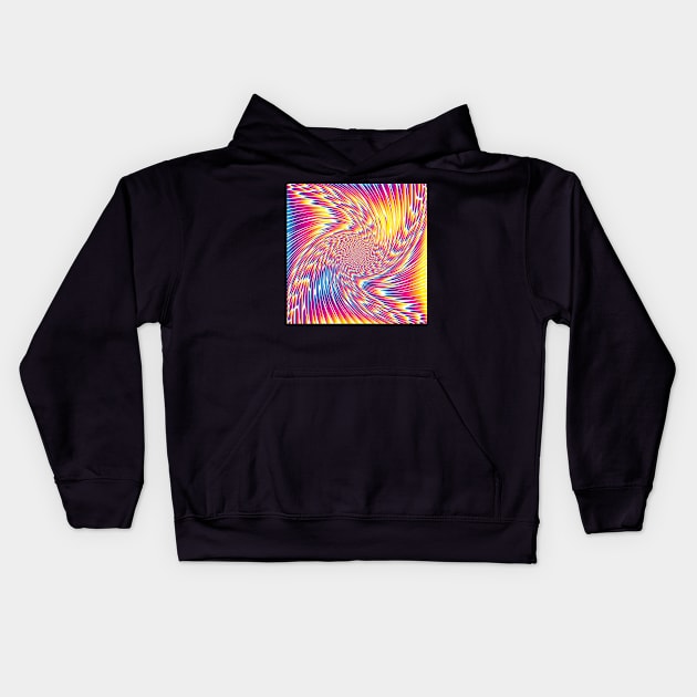 Colorful Spiral White Kids Hoodie by Danion